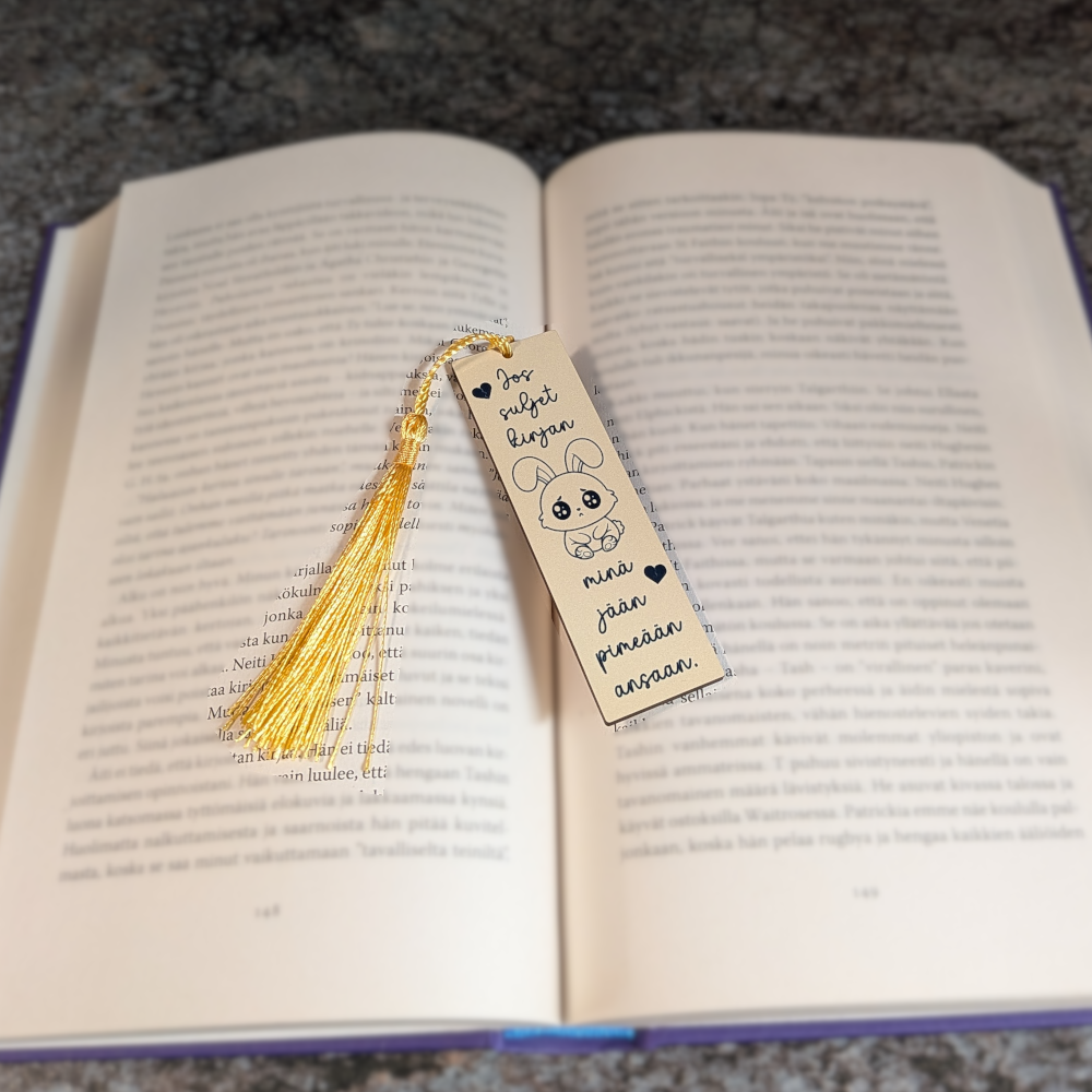 Jos suljet kirjan - kirjanmerkki