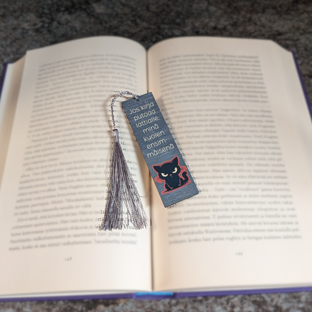 Jos kirja putoaa lattialle - kirjanmerkki