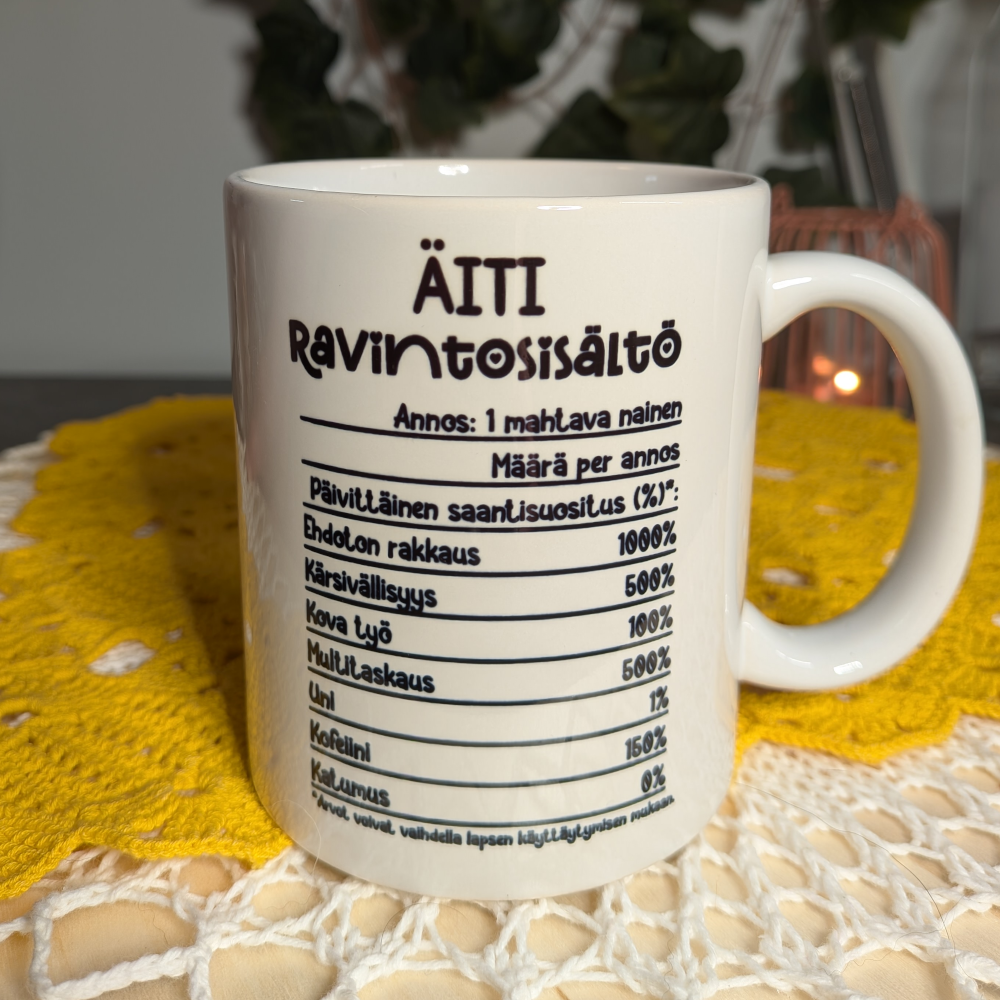 Kukkakuvioinen Karhumuki äidille