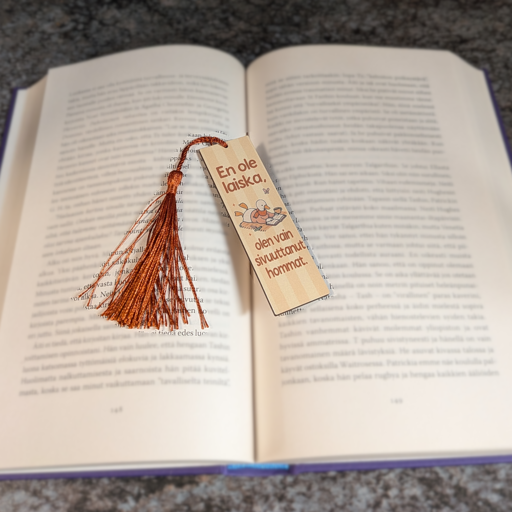 En ole laiska - kirjanmerkki