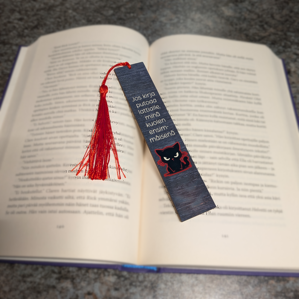 Jos kirja putoaa lattialle - kirjanmerkki