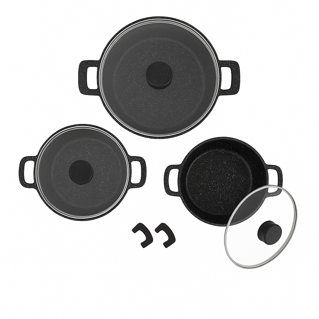🍲 Set de 3 Faitouts Ø20/24/28 cm – Napoléon Impérial