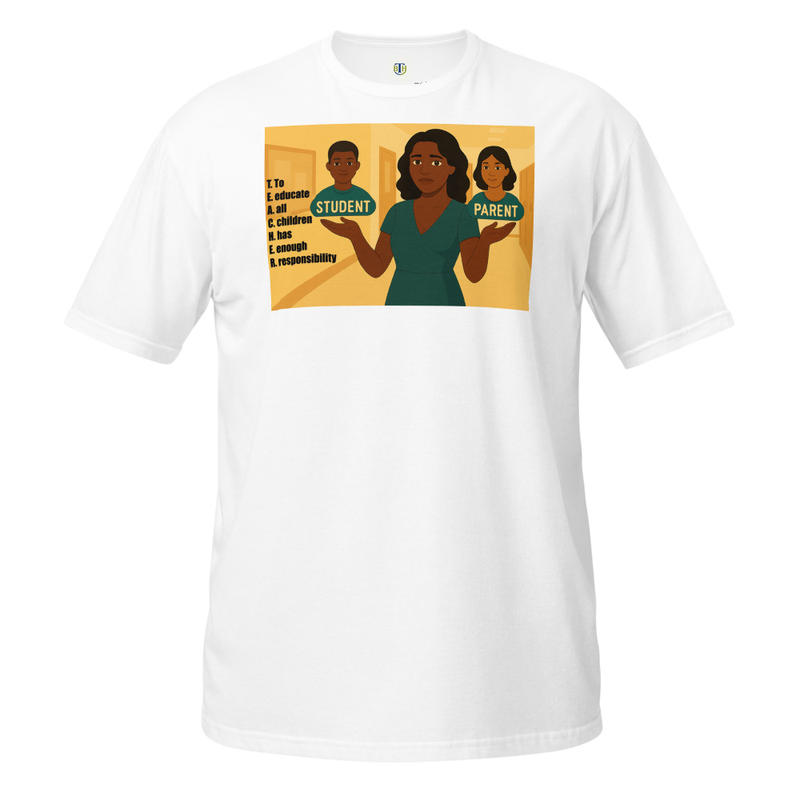 T.E.A.C.H.E.R. To educate all children has enough responsibility Ebony version