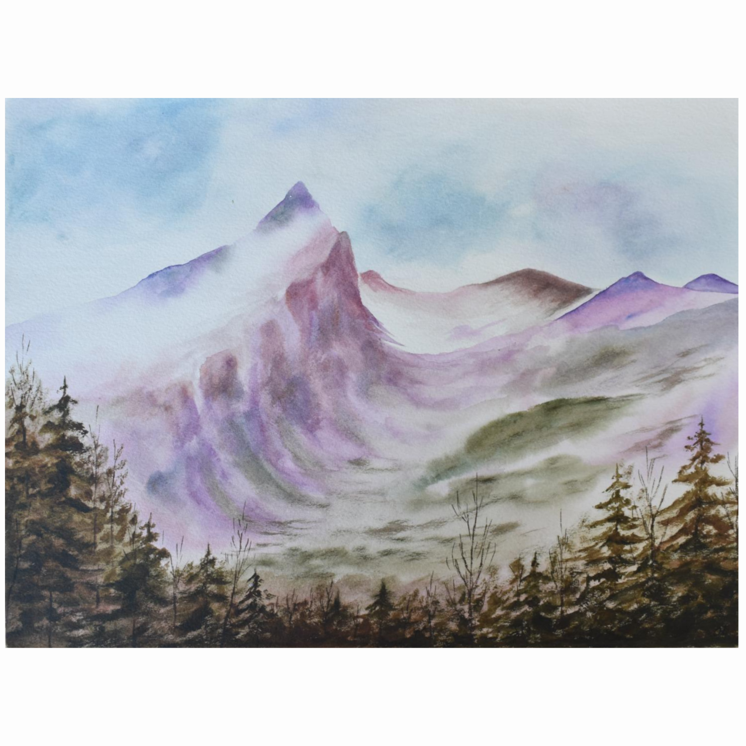 Mountain Reverie — Original Watercolor by Oskar D.