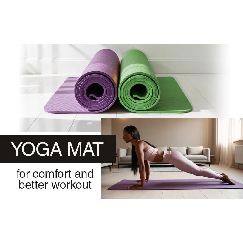 Non-Slip EVA Yoga Mat with Strap | Lightweight, Durable & Stylish