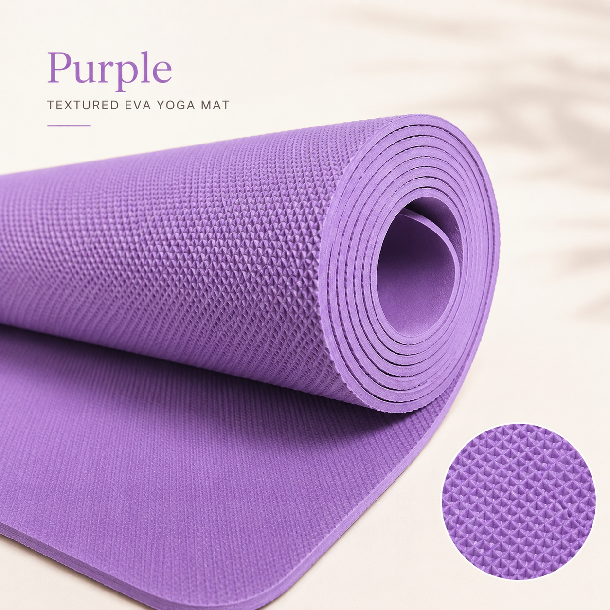 Non-Slip EVA Yoga Mat with Strap | Lightweight, Durable & Stylish