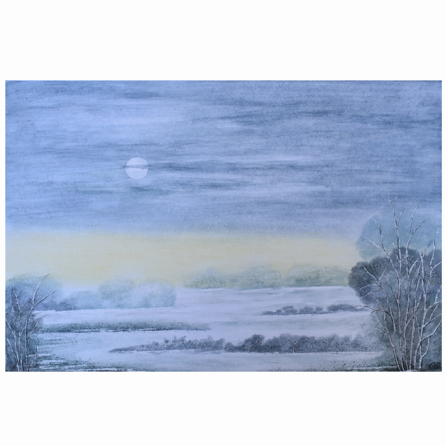 Winter Quiet — Original Watercolor by Oskar D.