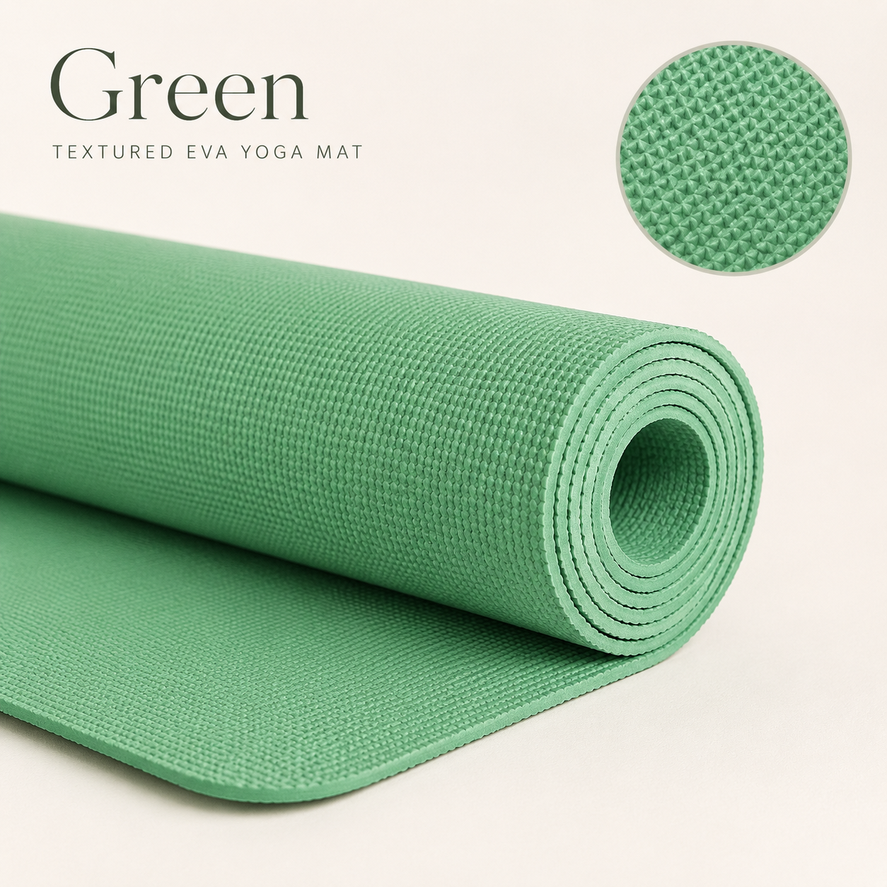 Non-Slip EVA Yoga Mat with Strap | Lightweight, Durable & Stylish
