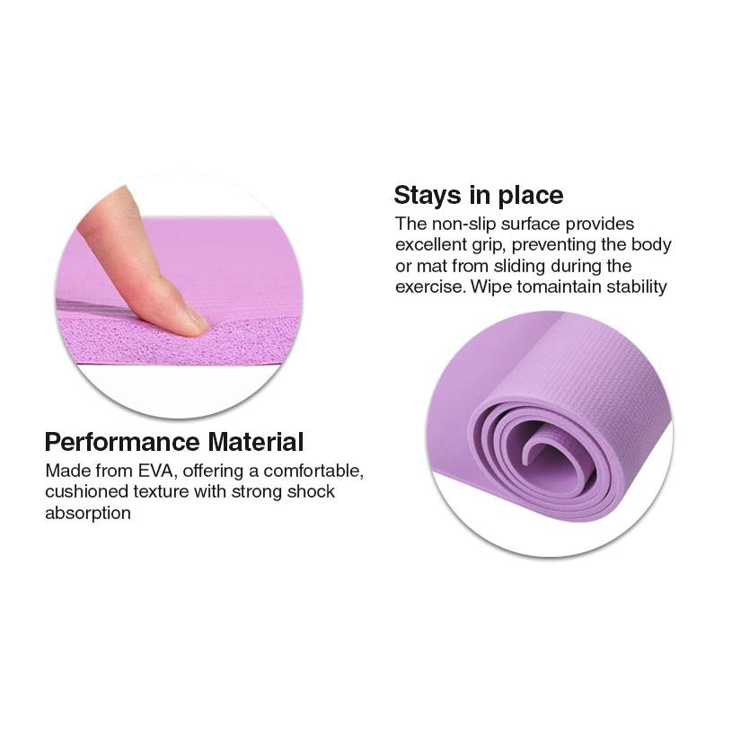 Non-Slip EVA Yoga Mat with Strap | Lightweight, Durable & Stylish