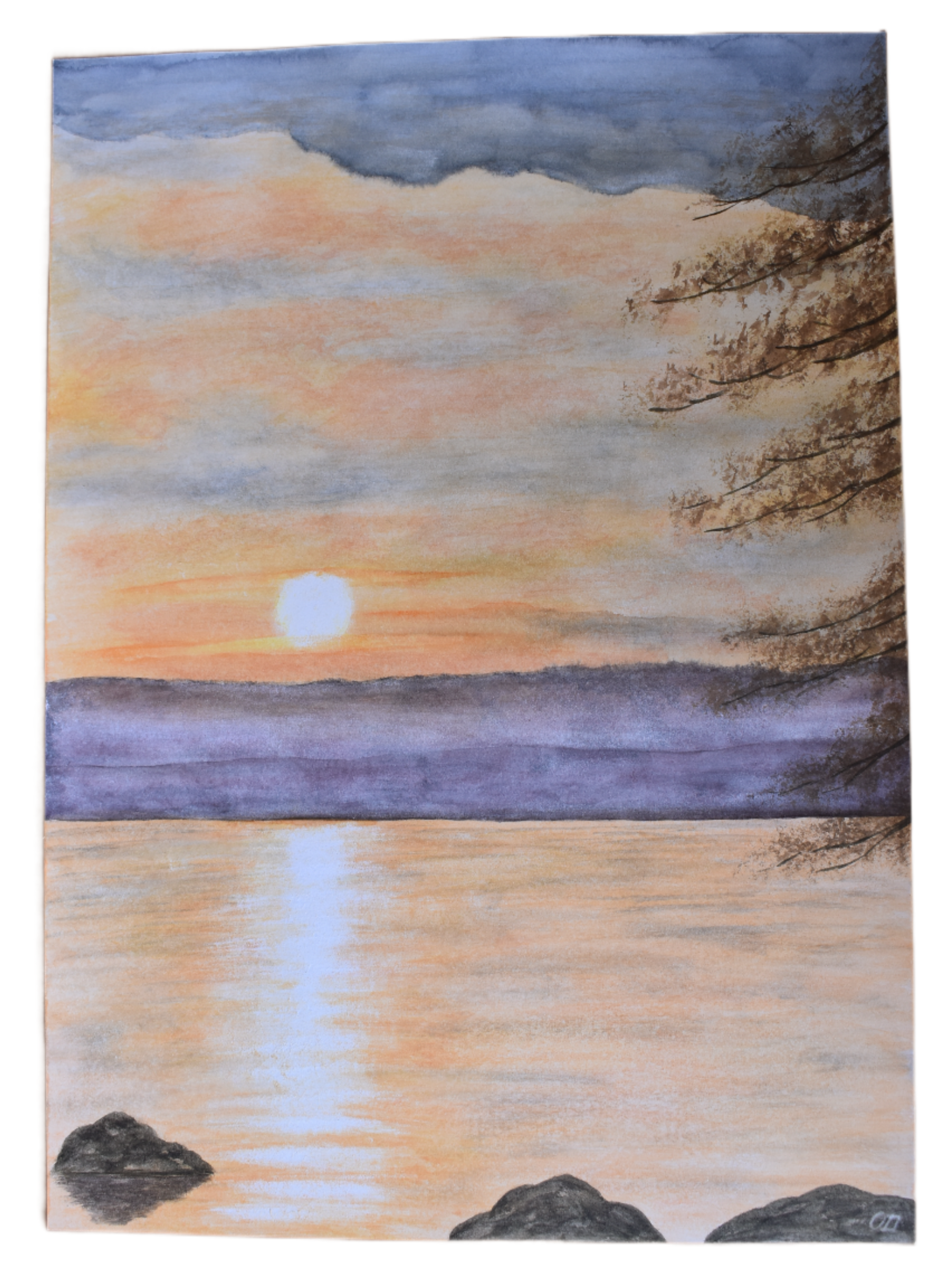 Sunset Reverie — Original Watercolor by Oskar D.