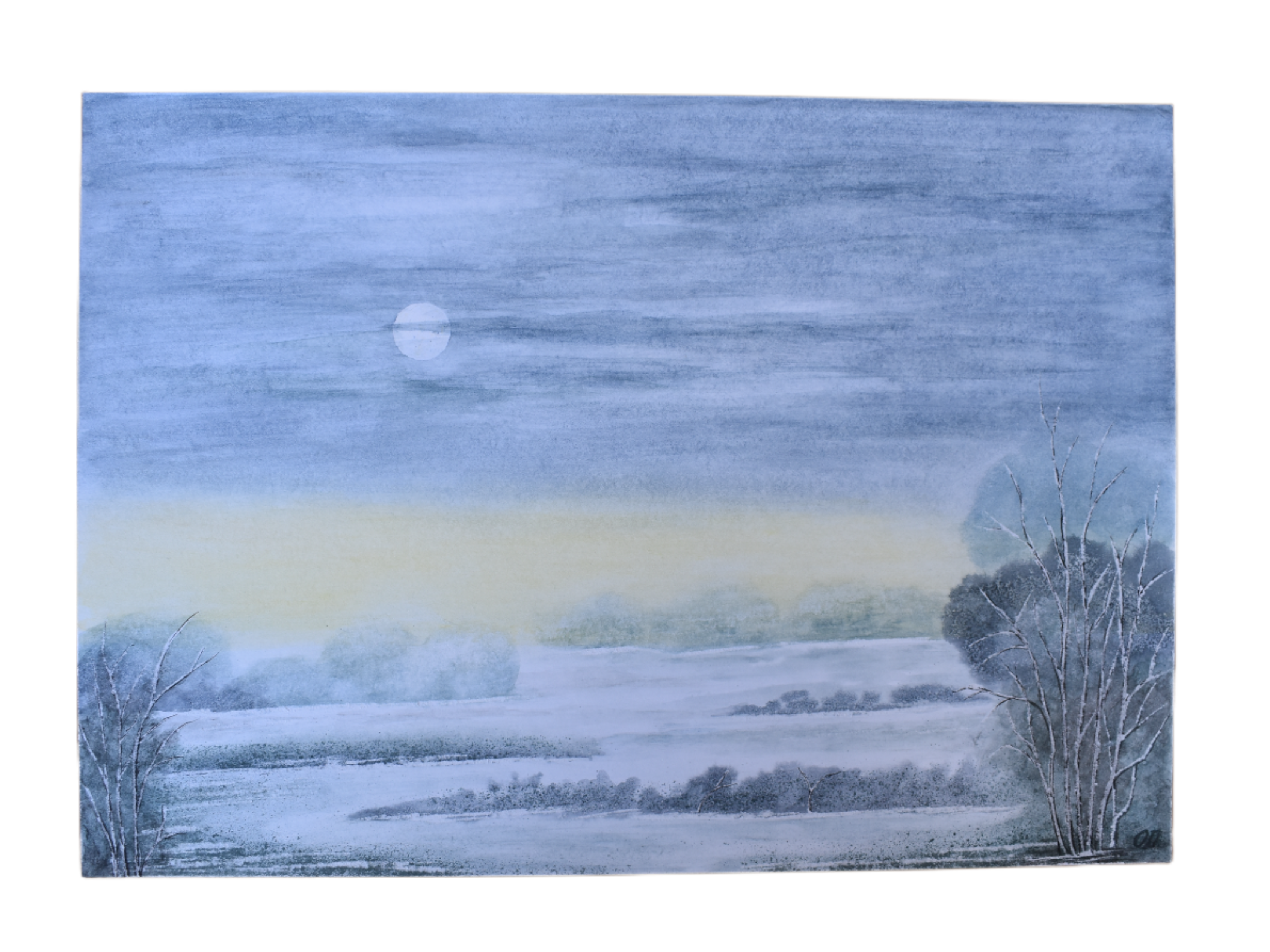 Winter Quiet — Original Watercolor by Oskar D.
