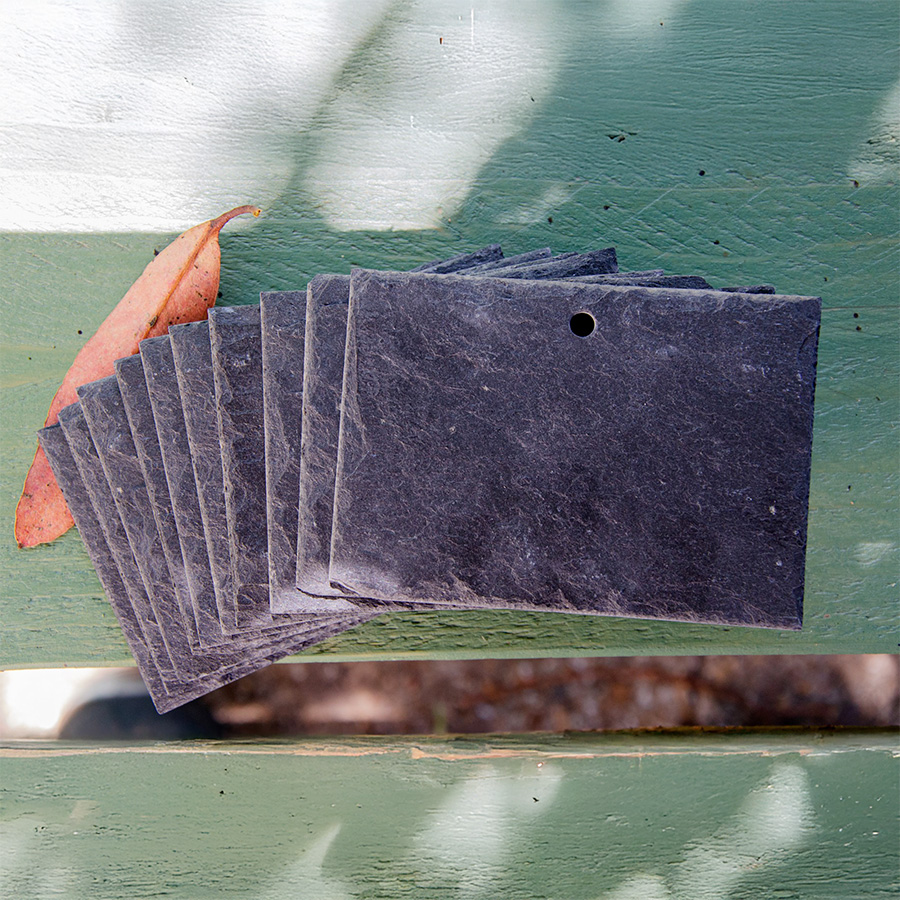 Lot de 10 ardoises 7x10cm pour le jardin