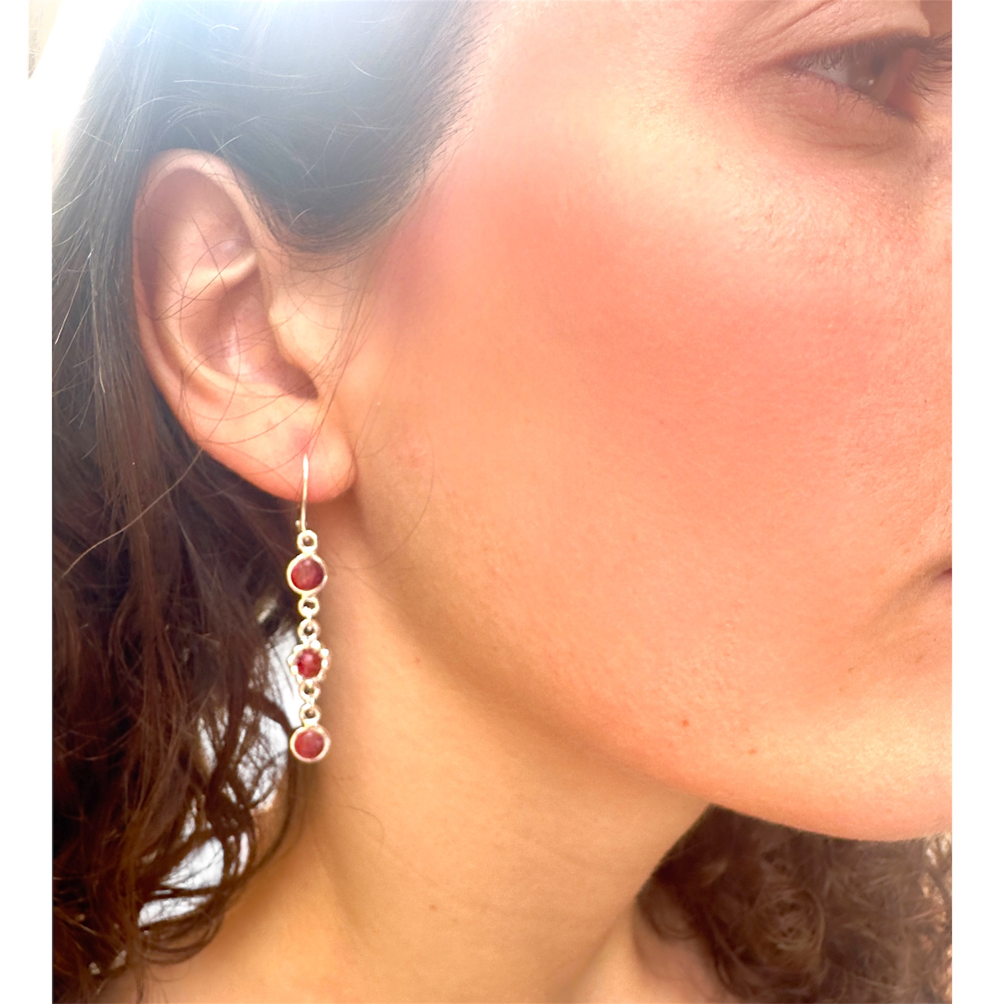  Boucles d'oreilles Cascades de perles