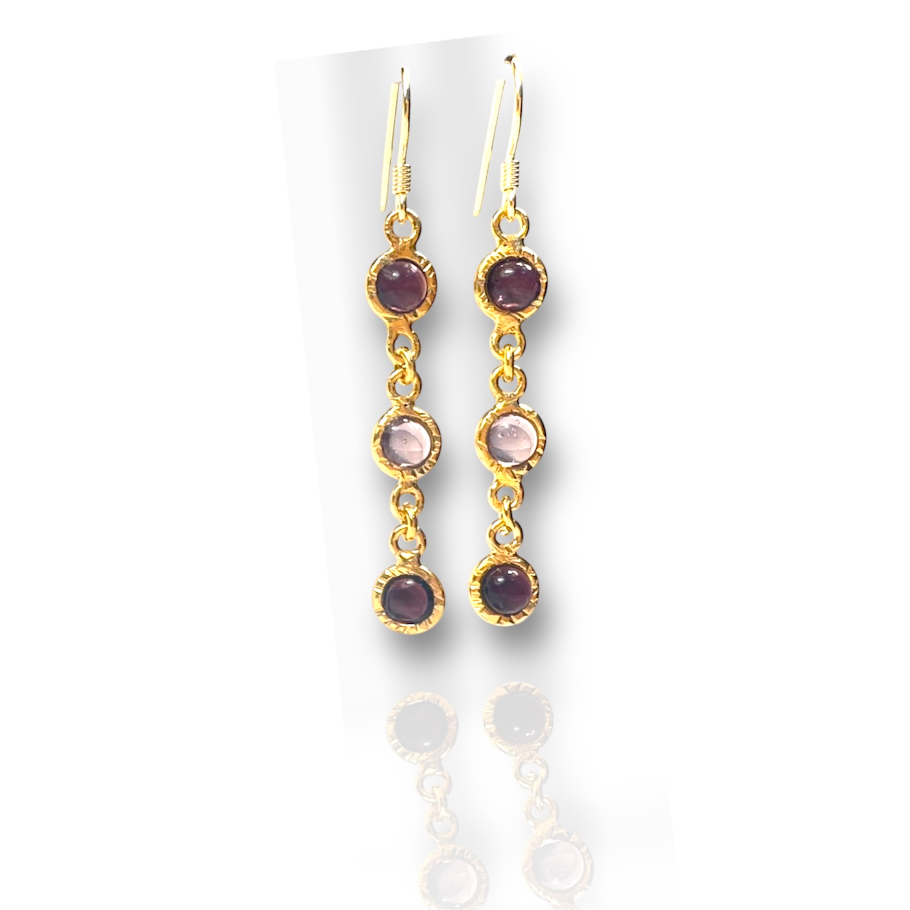  Boucles d'oreilles Cascades de perles