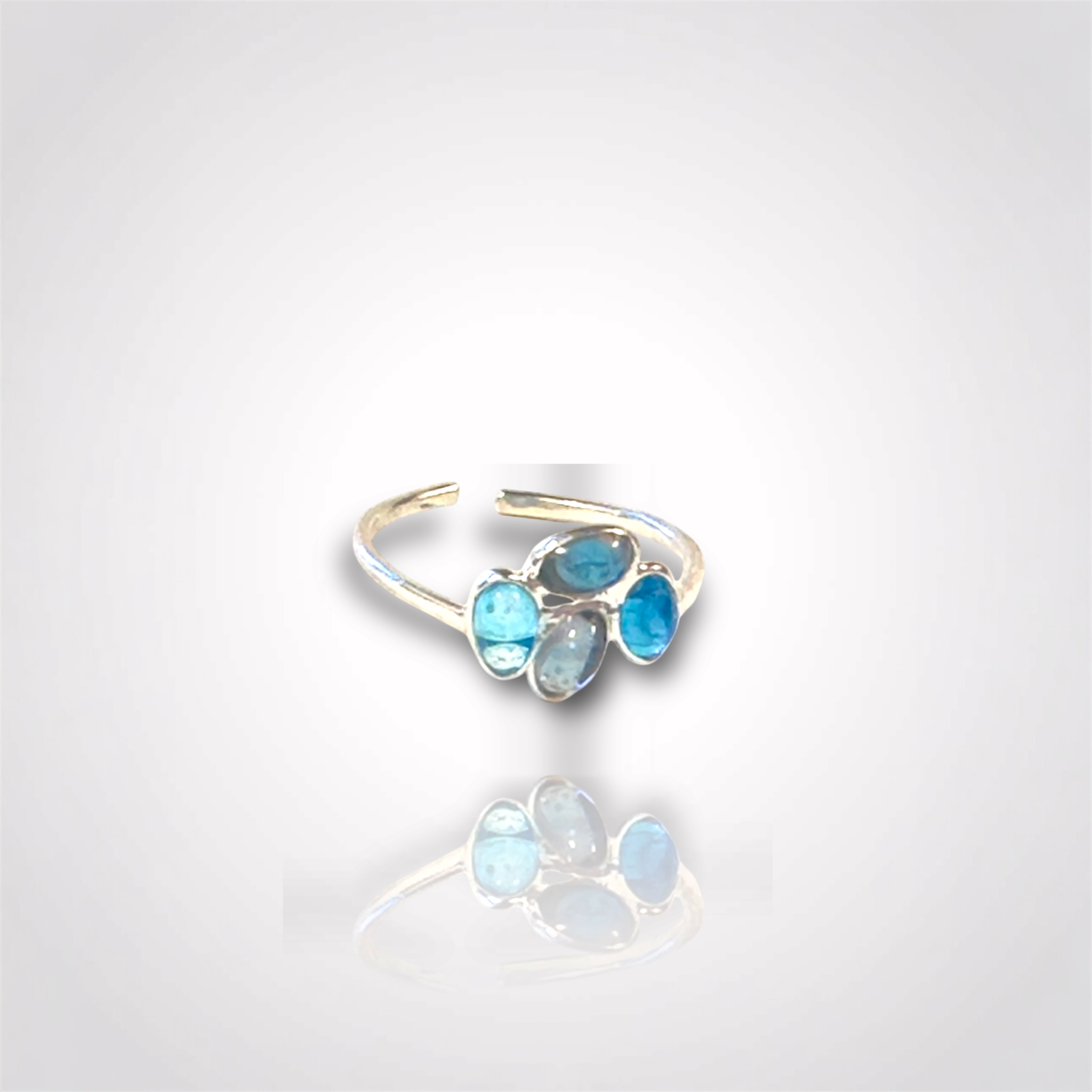 Bague Eclat d' Azur Argenté