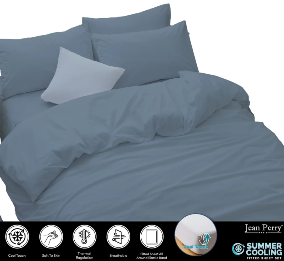 เซตผ้าปูที่นอนแบบรัดมุม Jean Perry Summer Cooling (ไม่มีผ้านวม หรือ ปลอกผ้านวม) – ขนาด Single/ Queen/ King ค่ะ