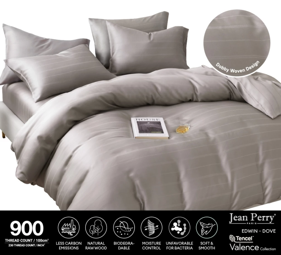 เซตปลอกผ้านวม TENCEL™ Lyocell - Jean Perry Valence – ผ้า TENCEL™ 900 เส้นด้าย (ขนาด QUEEN/ KING) ค่ะ