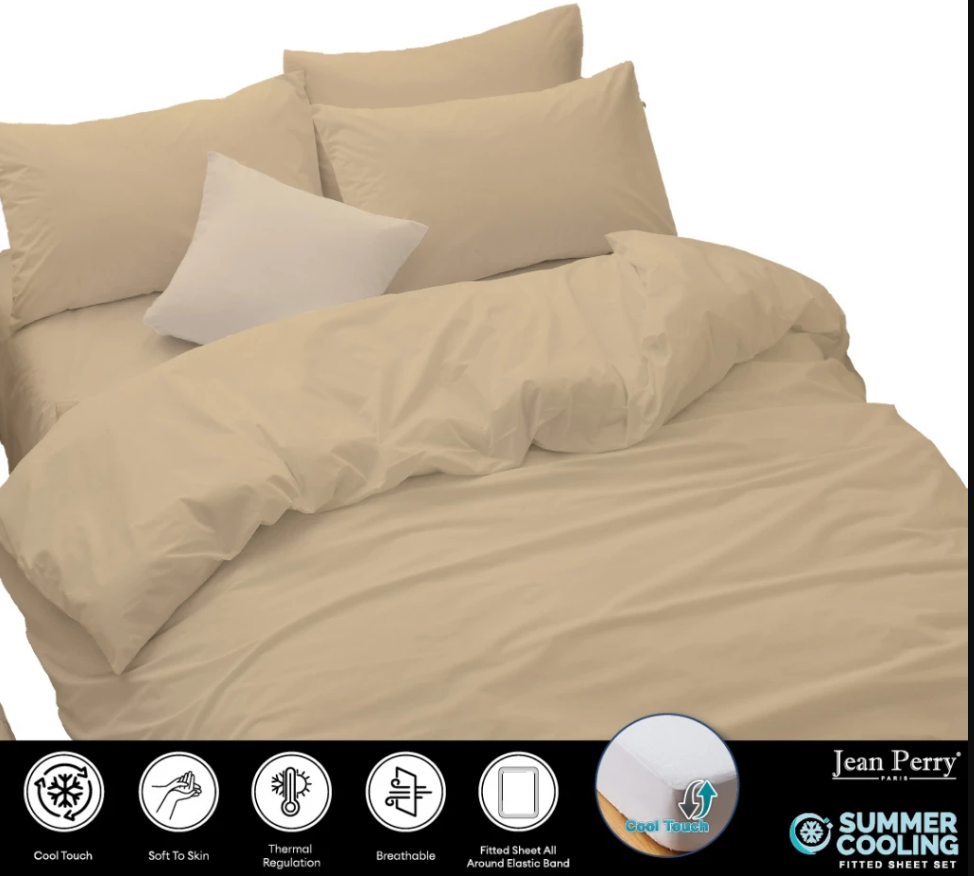 เซตผ้าปูที่นอนแบบรัดมุม Jean Perry Summer Cooling (ไม่มีผ้านวม หรือ ปลอกผ้านวม) – ขนาด Single/ Queen/ King ค่ะ