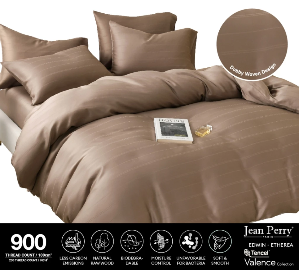 เซตปลอกผ้านวม TENCEL™ Lyocell - Jean Perry Valence – ผ้า TENCEL™ 900 เส้นด้าย (ขนาด QUEEN/ KING) ค่ะ