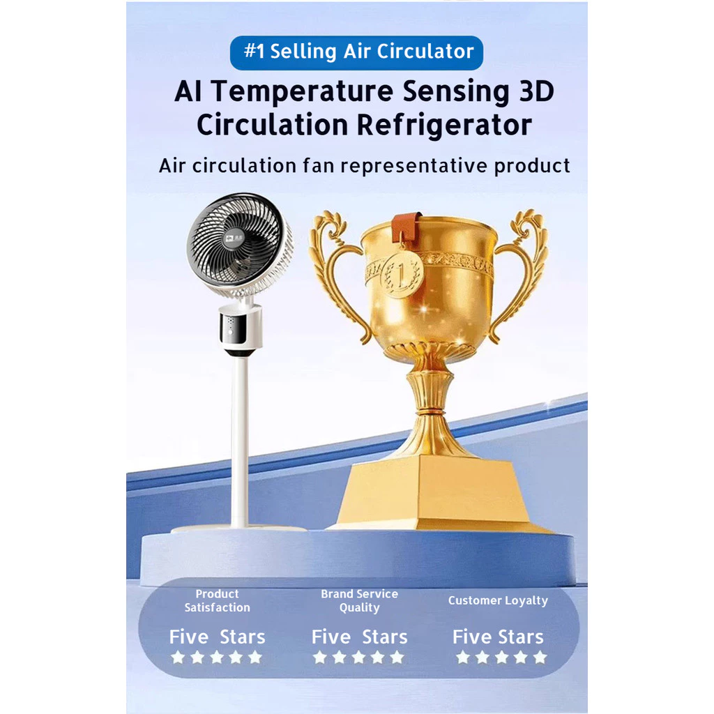 พัดลมตั้งพื้นหมุนเวียนอากาศสมาร์ท