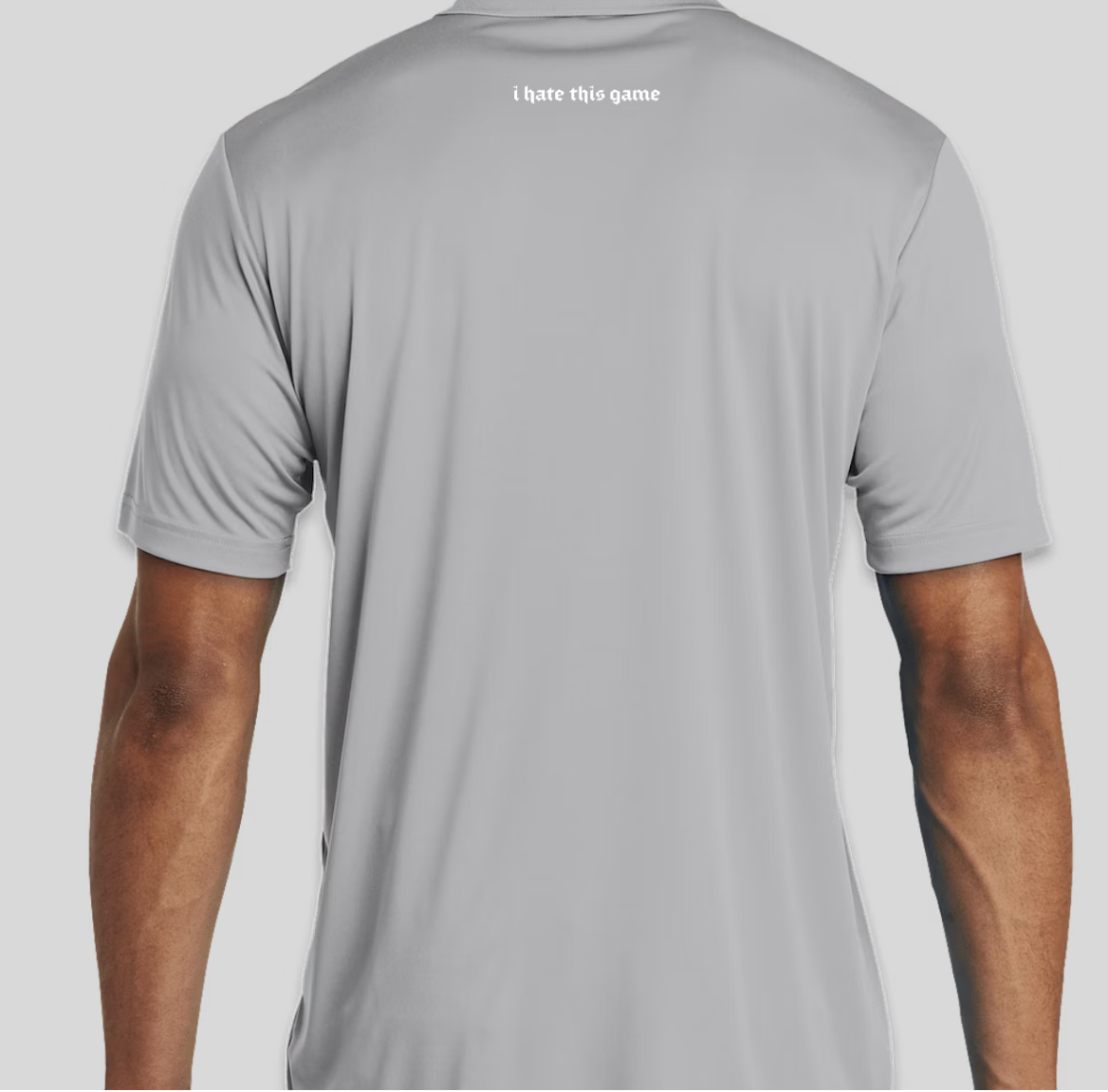 Grey Performance Golf Polo Shirt