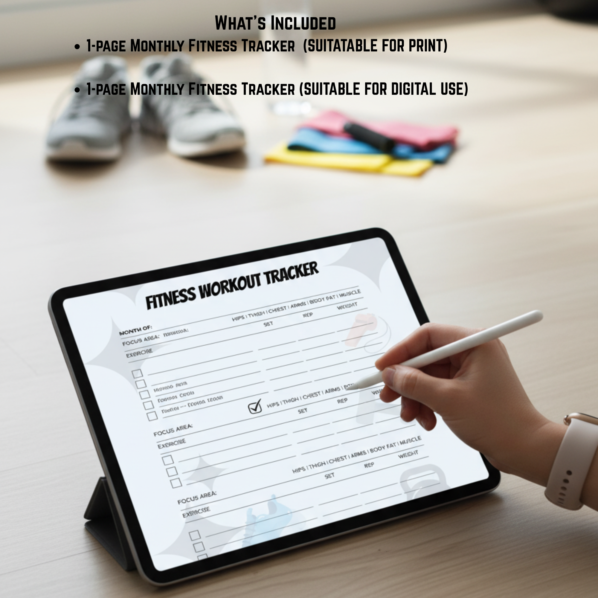Monthly Fitness Workout Tracker