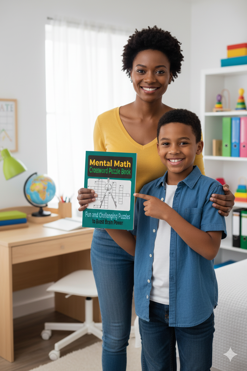 Mental Math Crossword Puzzle Book (60 Puzzles, Printable PDF, 6x9)