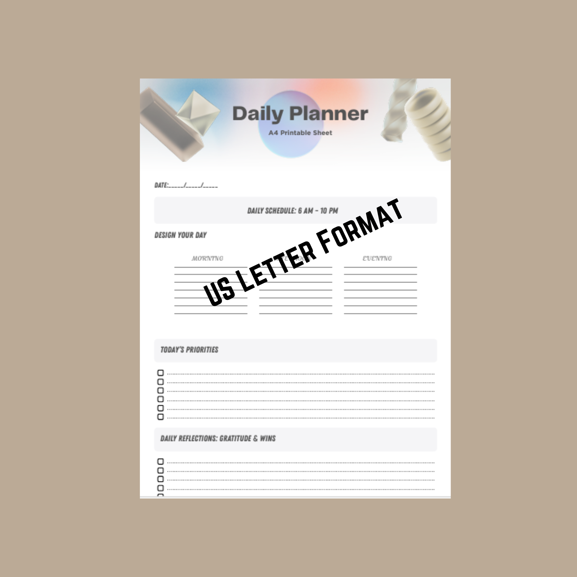 Daily Planner Printable