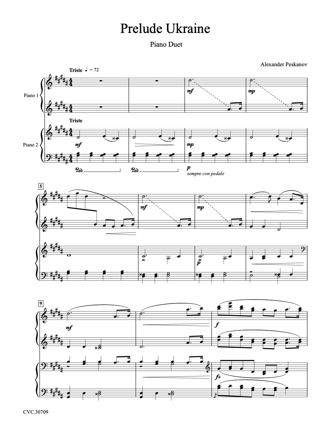 Prelude "Ukraine" (Piano Duet)
