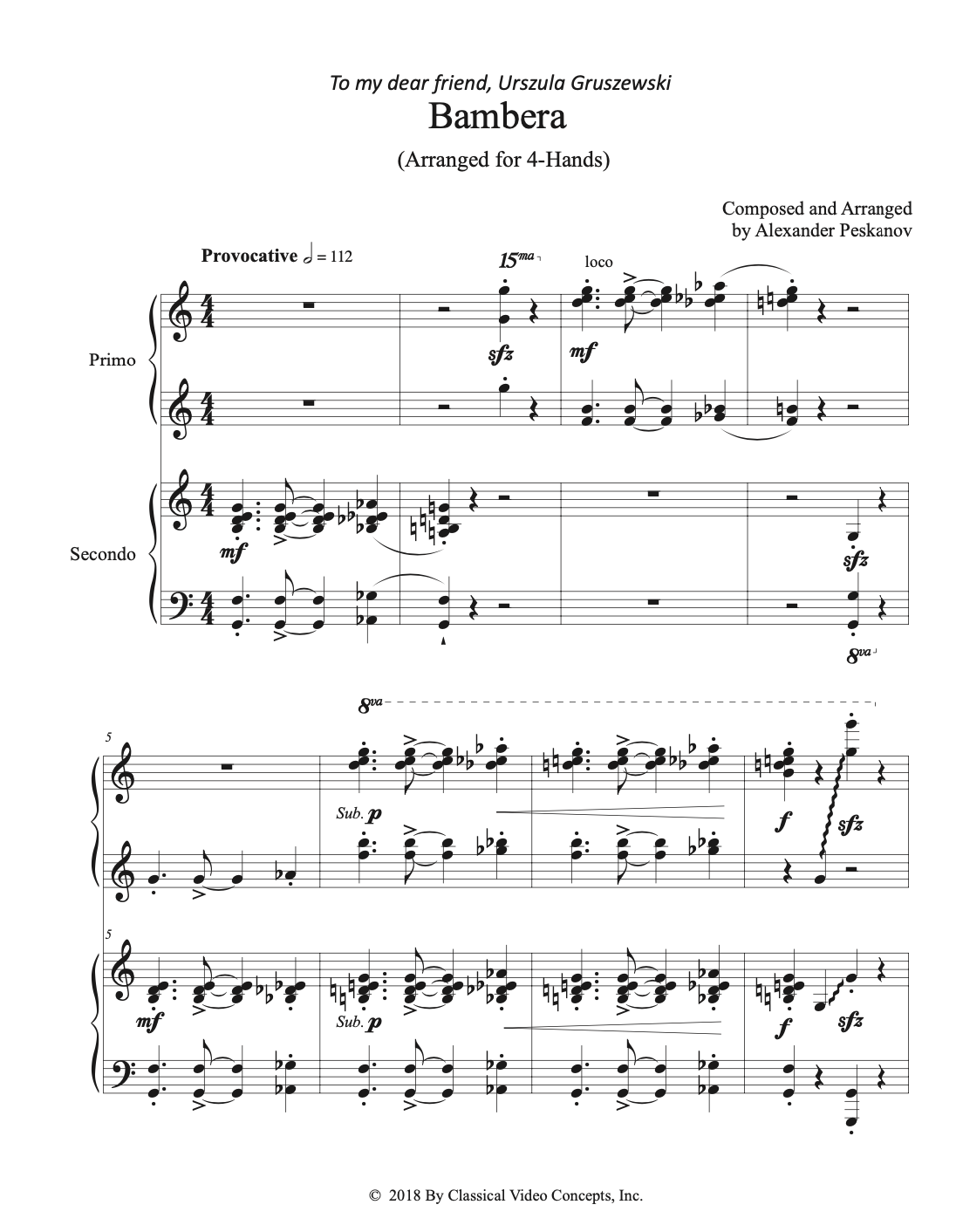 Bambera (Piano Duet)