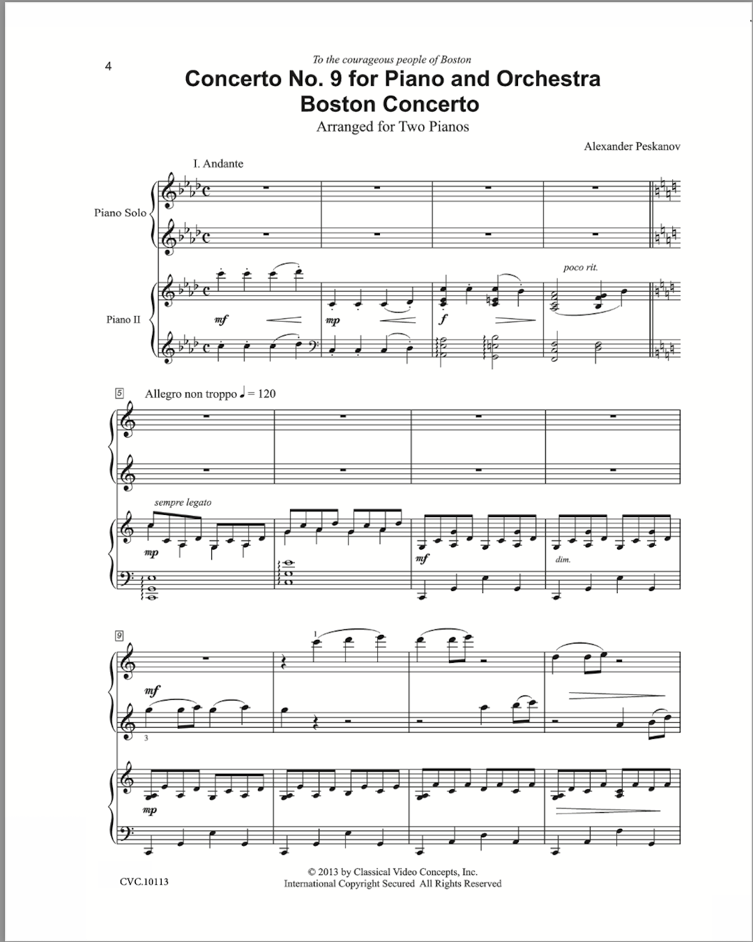  Piano Concerto No. 9 