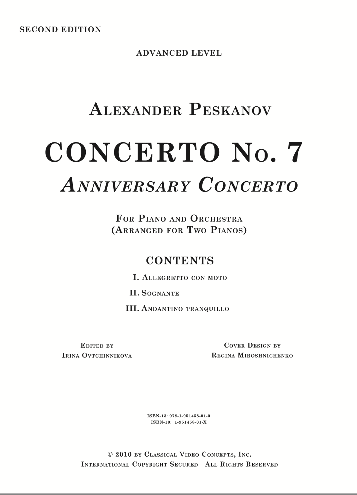  Piano Concerto No. 7 (Second Edition)