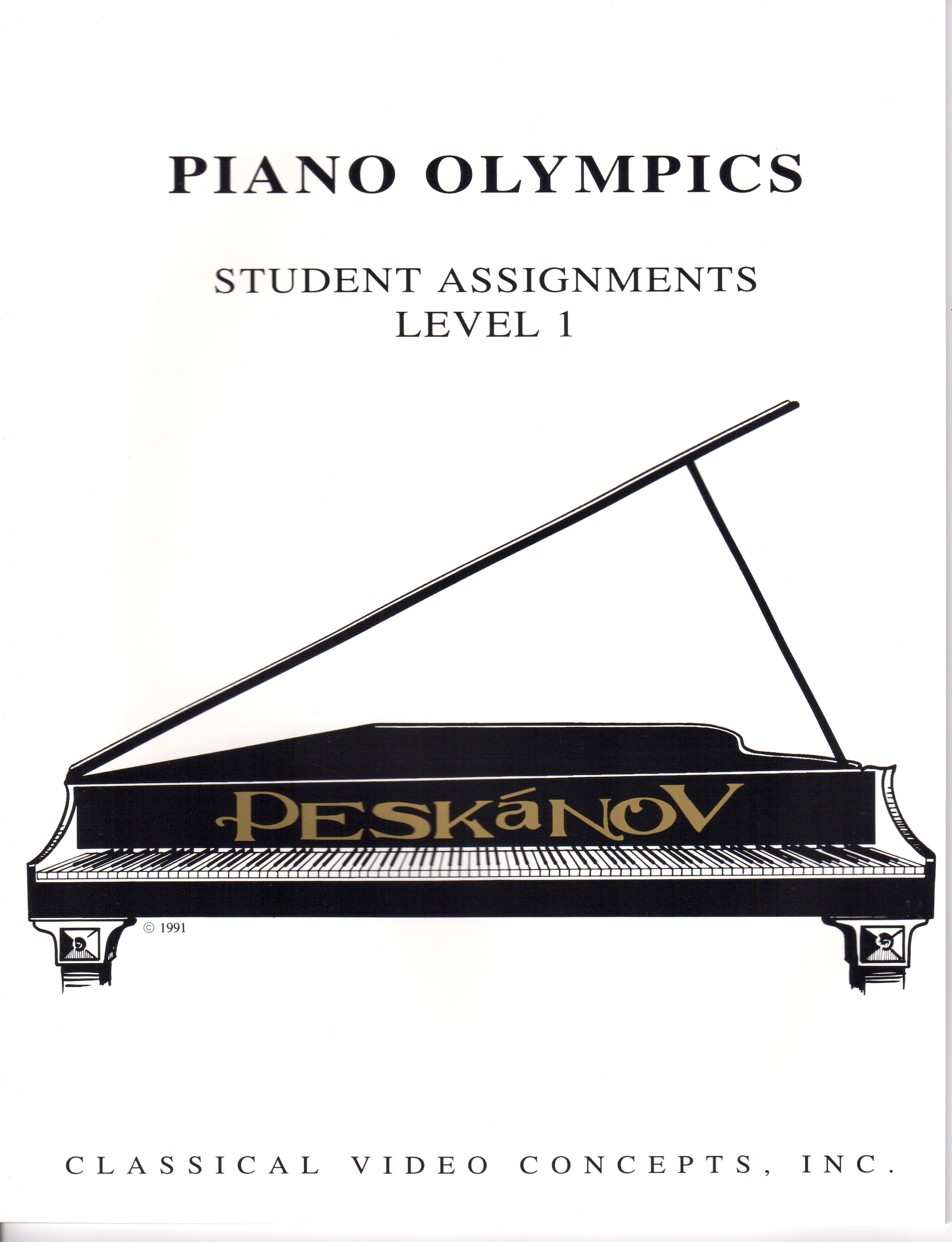Piano Olympics Student Assignments Level I
