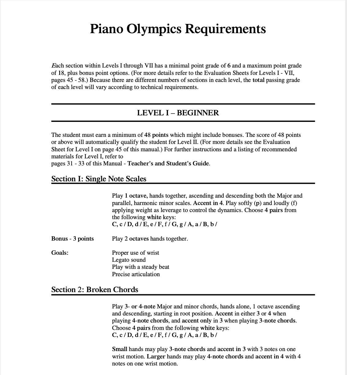 Piano Olympics Manual (Digital)
