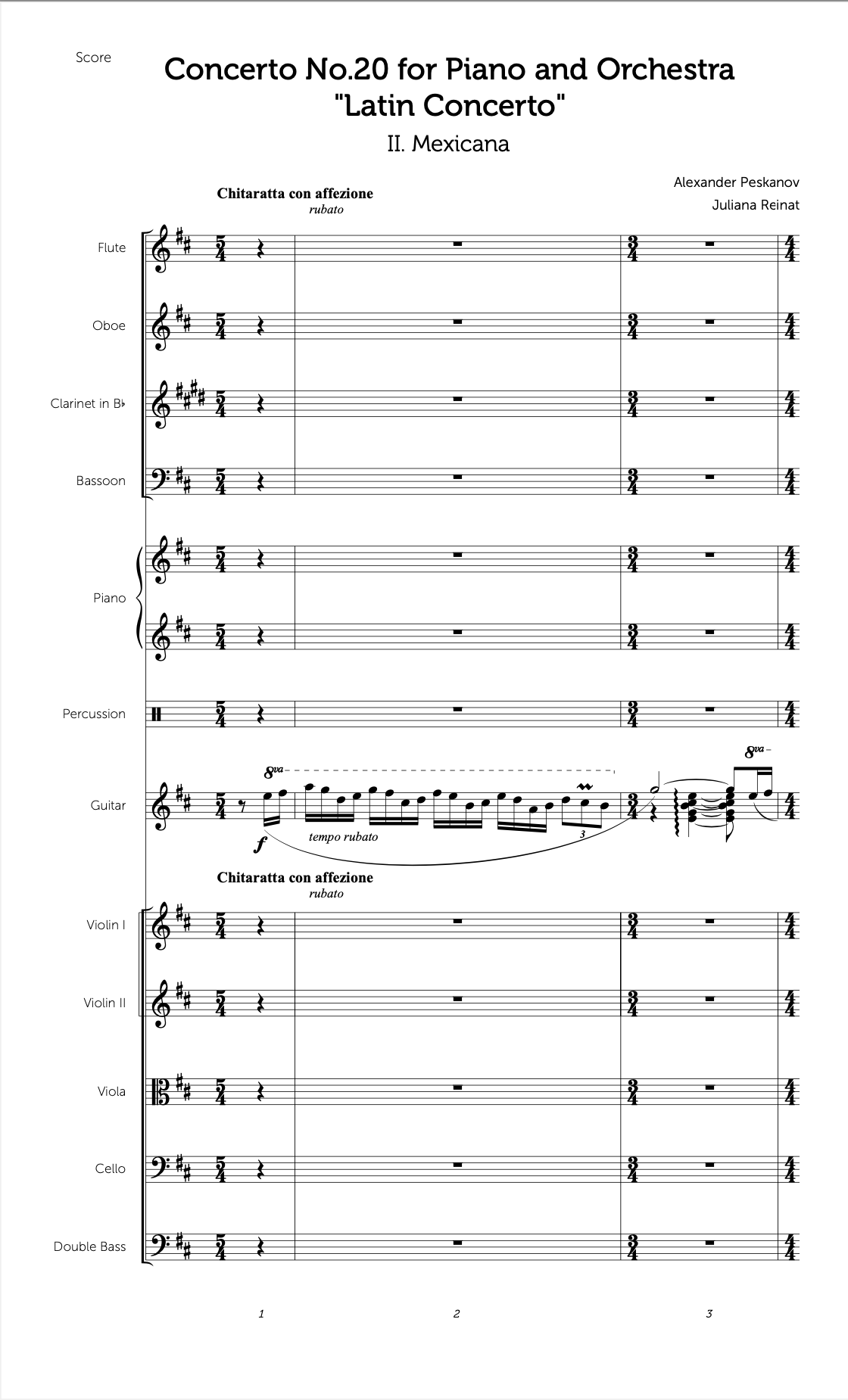 Piano Concerto No. 20-Orchestra Score and Parts