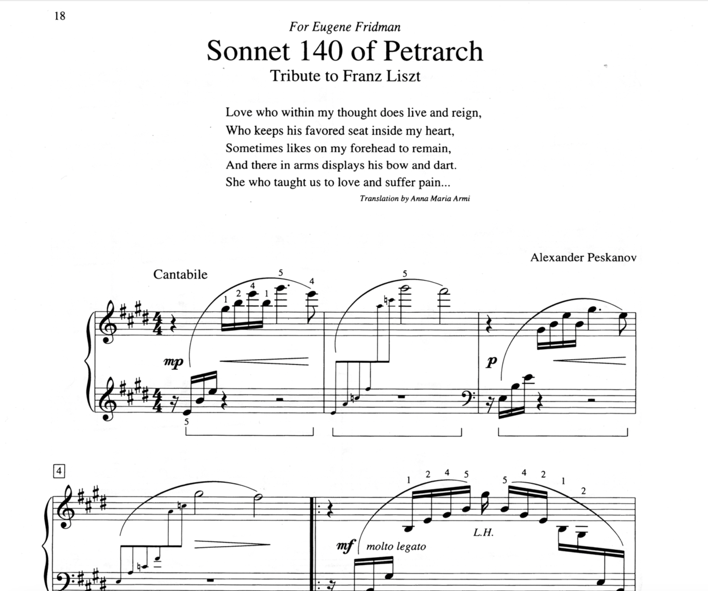 Sonnet 140 of Petrarch