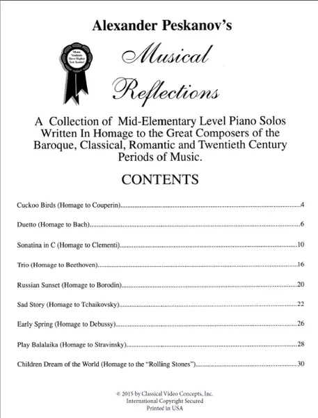 Musical Reflections (Mid-Elementary)