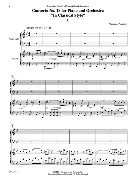  Piano Concerto No. 18 