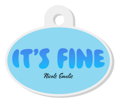 It’s Fine Oval Keychain 