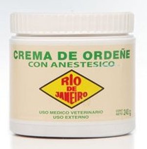 Crema de ordeñe con anestésico