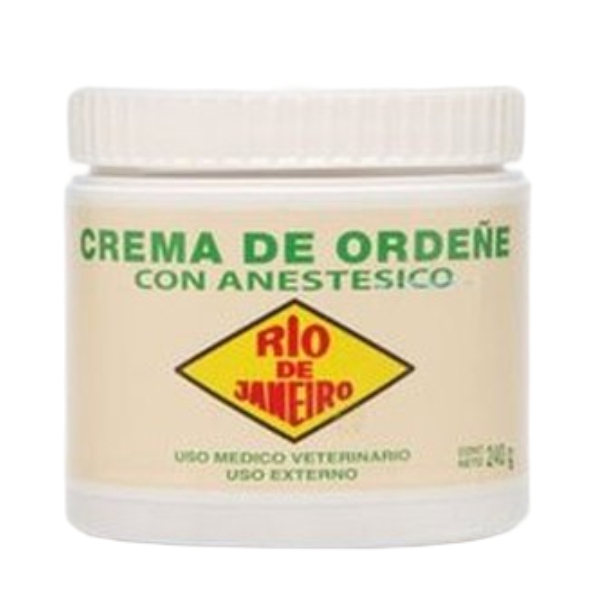 Crema de ordeñe con anestésico
