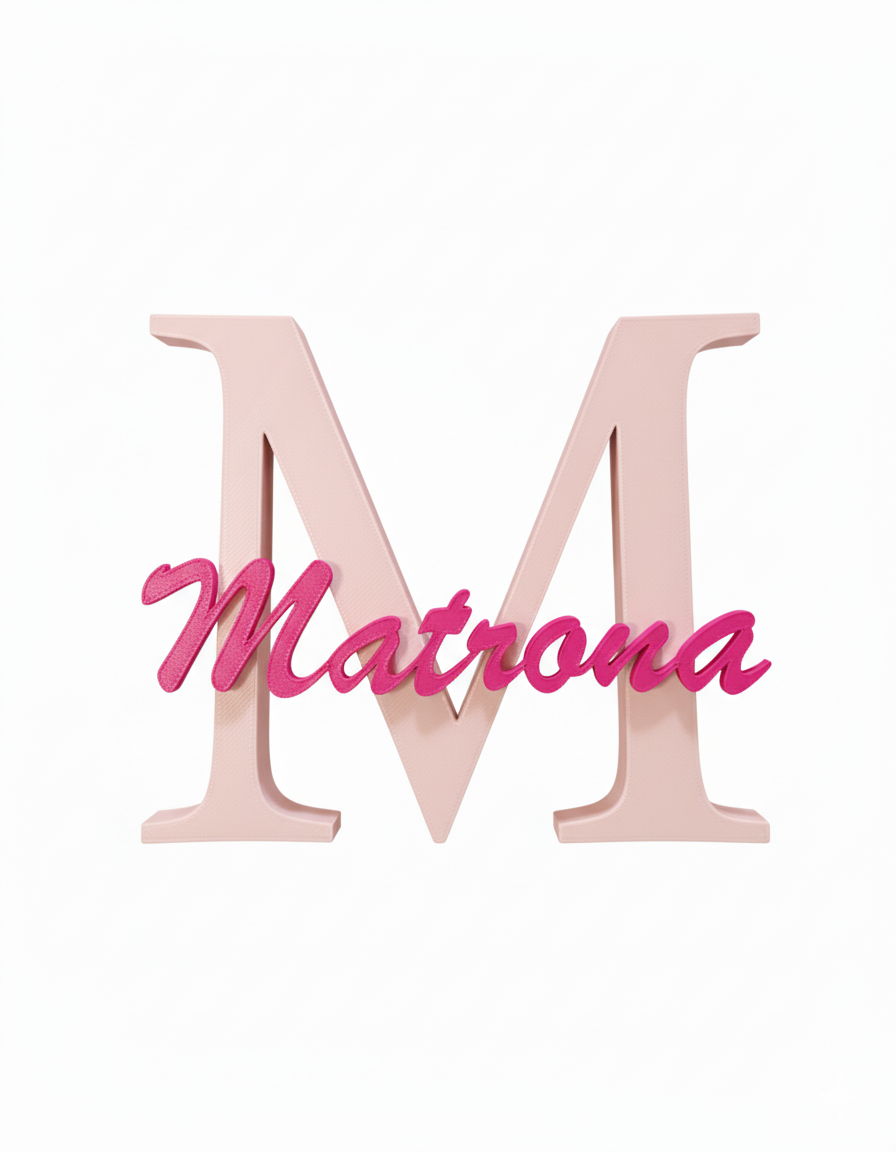 Inicial personalizada con nombre. Estilo clásico.