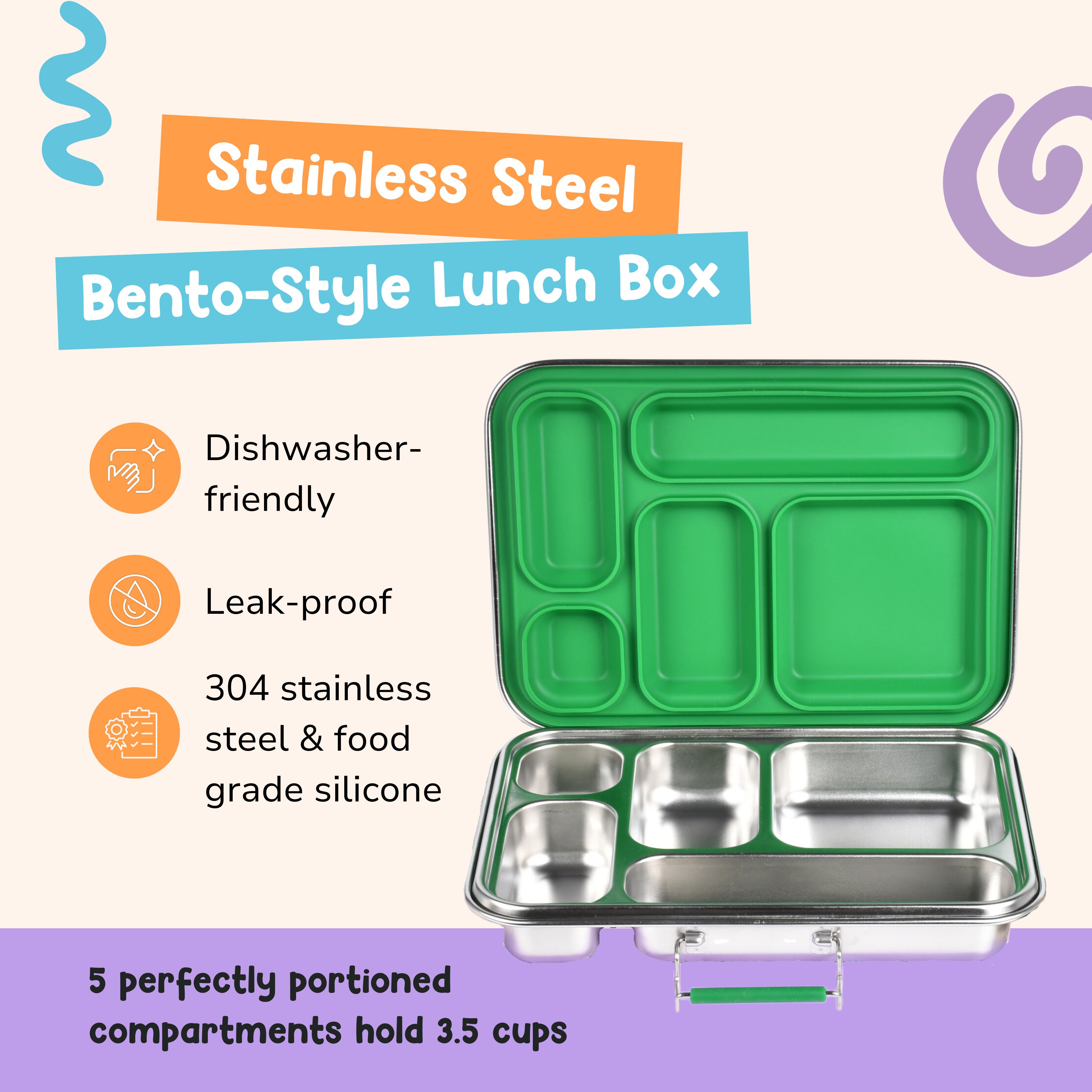 Stainless Steel Bento-Style Lunch Box