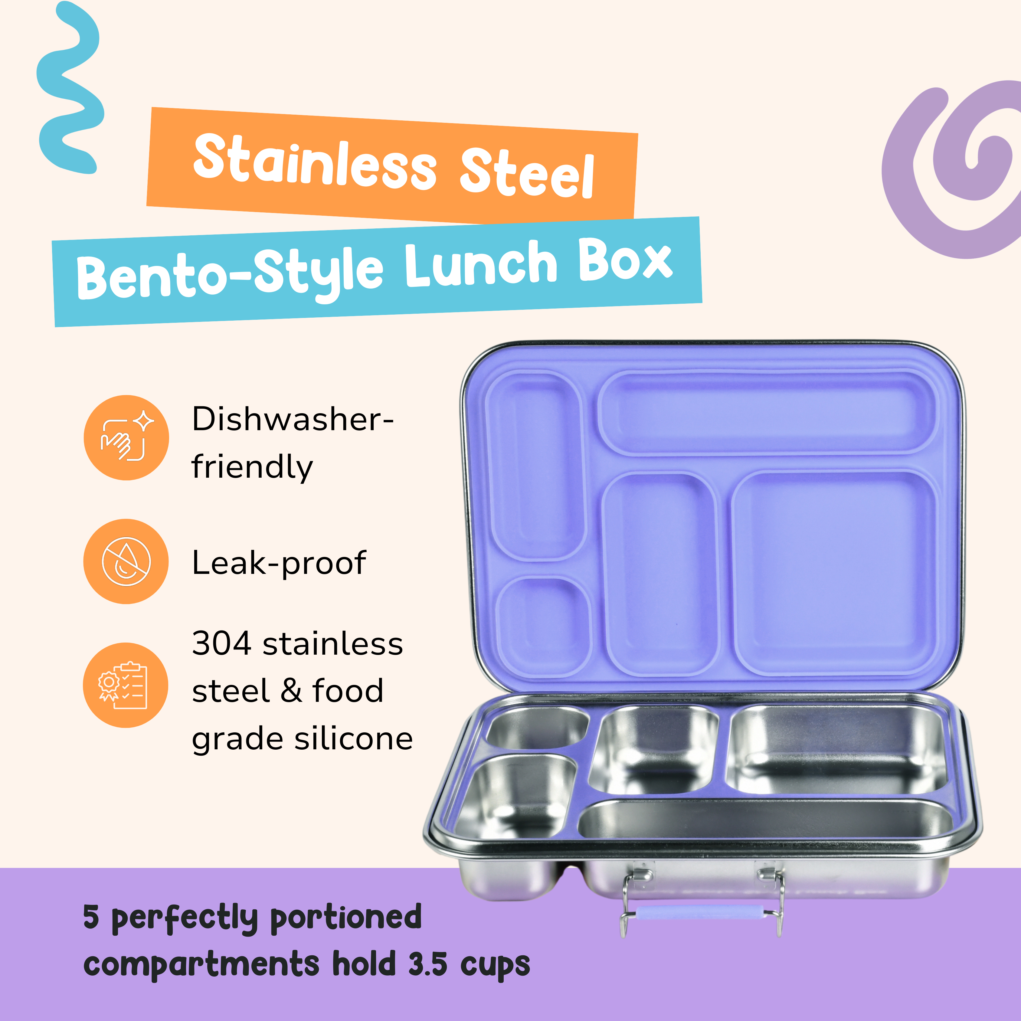 Stainless Steel Bento-Style Lunch Box