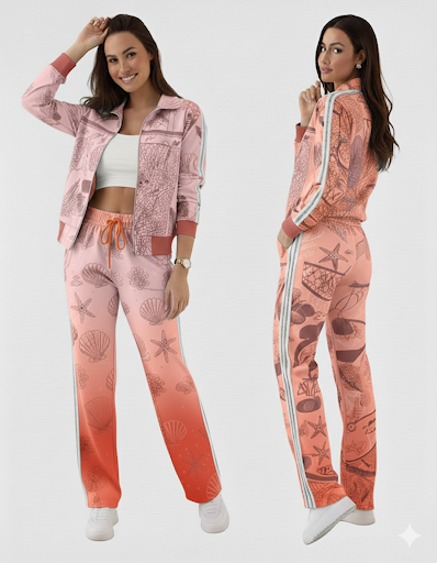 Conjunto deportivo con estampado marino