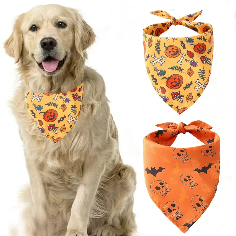 Halloween Dog Bandana Set