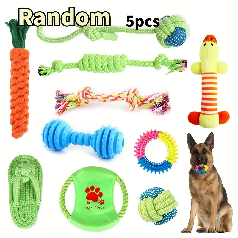 Dog Chew Toy Set - 5 Pcs