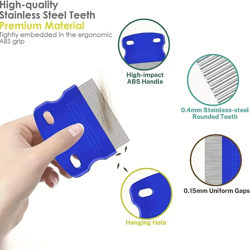 Flea and Lice comb set made of stainless steel