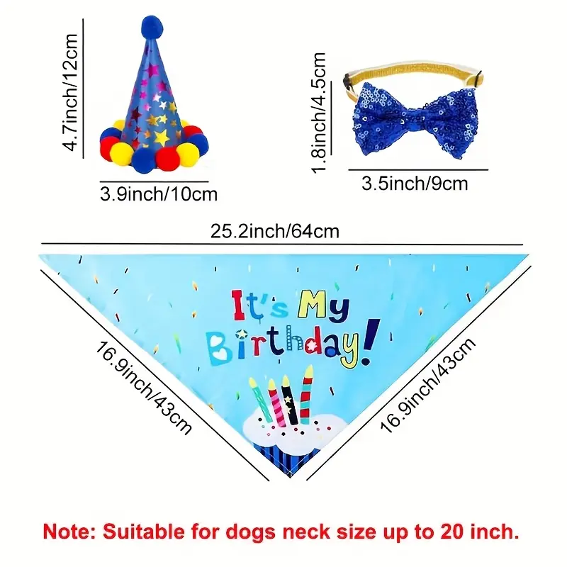 Dog Birthday Party Costume Set
