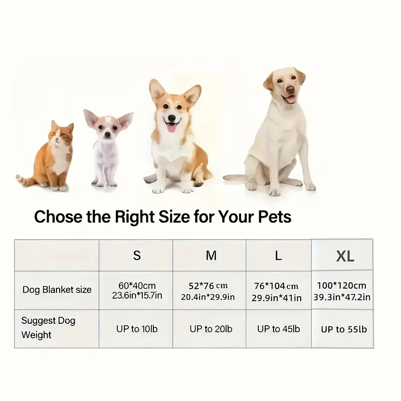 3-Pack Thickened Pet Blankets with Paw Print & Bone Patterns